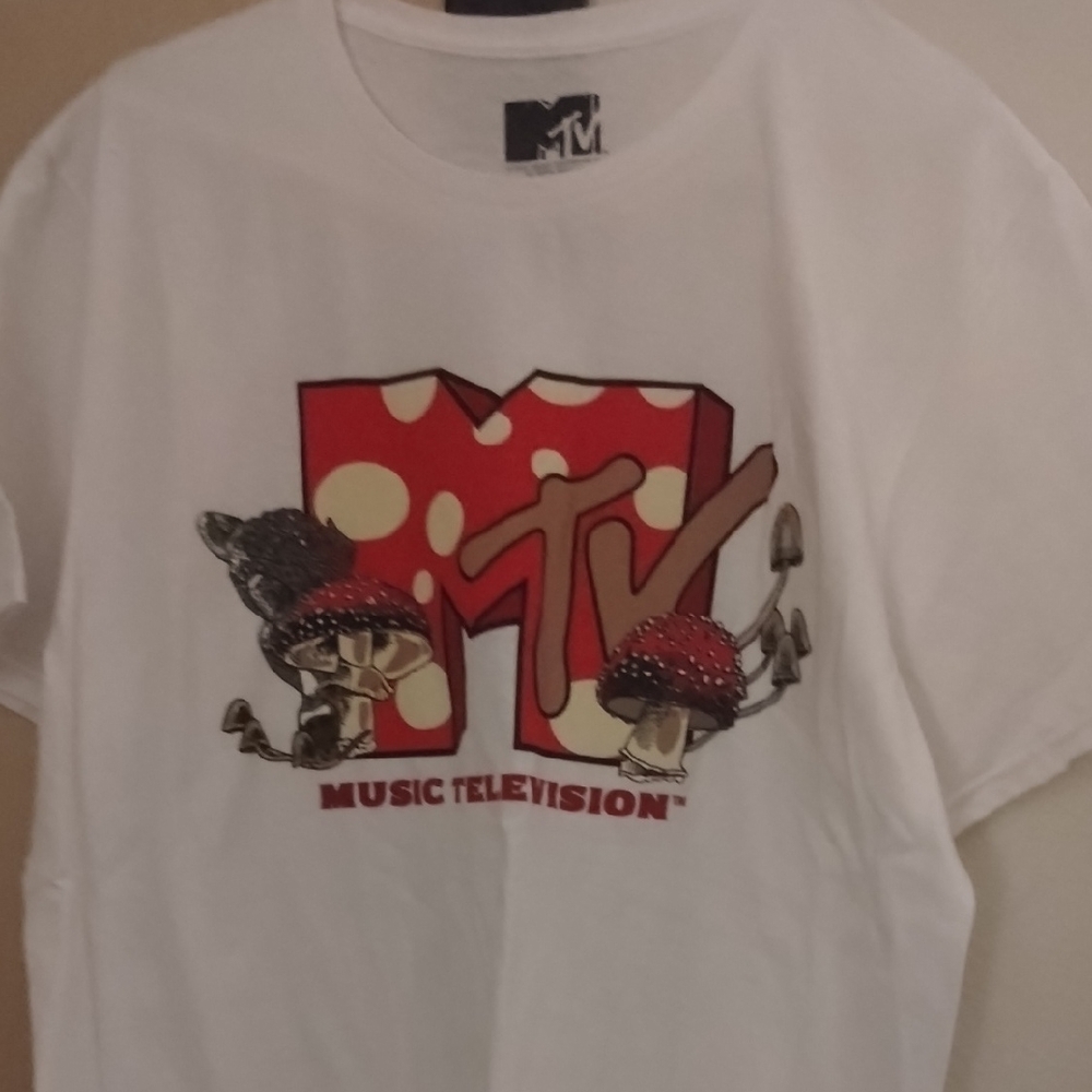 MTV Kids Graphic Tee - White with Red and Brown